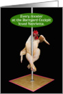 Chicken Pole Dancer Barnyard Cockpit Funny Birthday Card