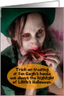 Van Goghs Ear Trick-or-treating Zombie Funny Halloween Card