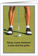 Jewish Humor Putts Golfer Jewish Birthday Card