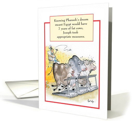 Jewish Humor Joseph Fat Cows Biblical Birthday card (1215938)