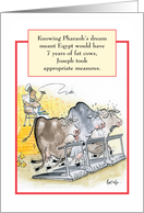 Jewish Humor Joseph Fat Cows Biblical Birthday Card