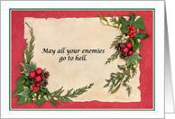 Go To Hell Noel Noel Christmas Card