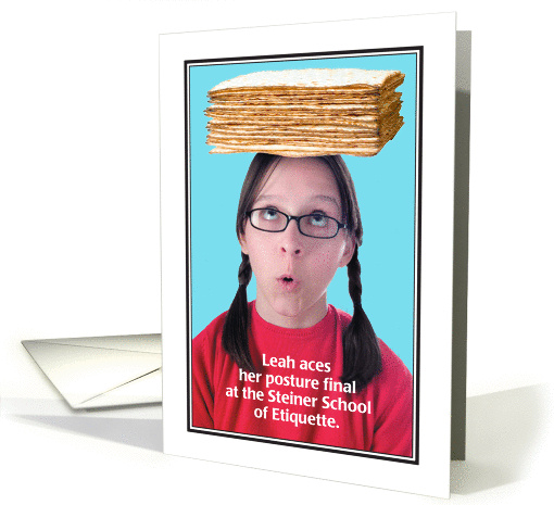 Jewish Humor Matzoh Posture Final Jewish Thank You for Gift card