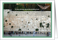 Jewish Humor Strange Day at Wailing Wall Bar Mitzvah Card