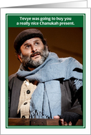 Jewish Humor Tevye Milk Money Funny Chanukah Card