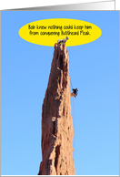 Butthead Peak Rock Climber Funny Encouragement Card