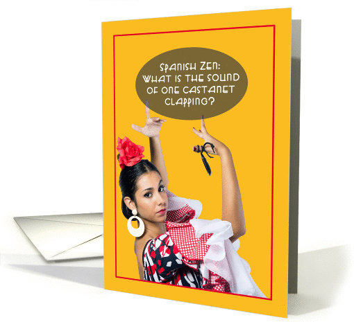 Spanish Zen One Castanet Clapping Funny Birthday card (1273254)