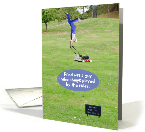 Fred Play By Rules Funny Friendship card (1274208)