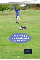 Fred Play By Rules Funny Friendship Card