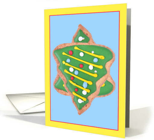 Jewish Humor Christmas Tree Cookies Star David Funny Christmas card