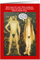 Adam Eve Sarcasm Before Penis Envy Funny Friendship Card