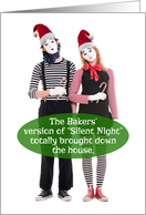 Mimes Silent Night Brings Down House Funny Christmas Card