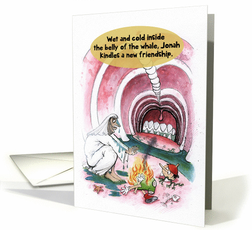 Jewish Humor Jonah Whale Funny Biblical Bar Mitzvah Invitation card