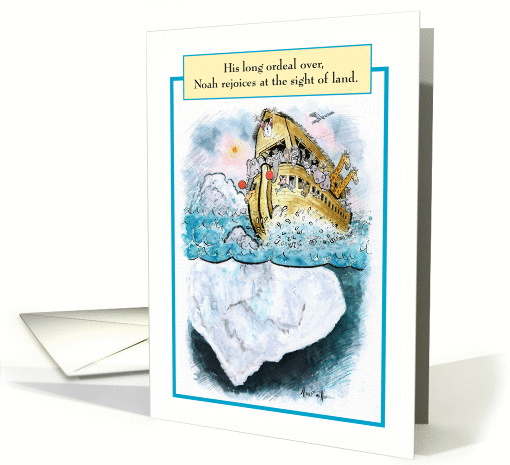 Jewish Humor Noah Iceberg Funny Biblical Bat Mitzvah Invitation card
