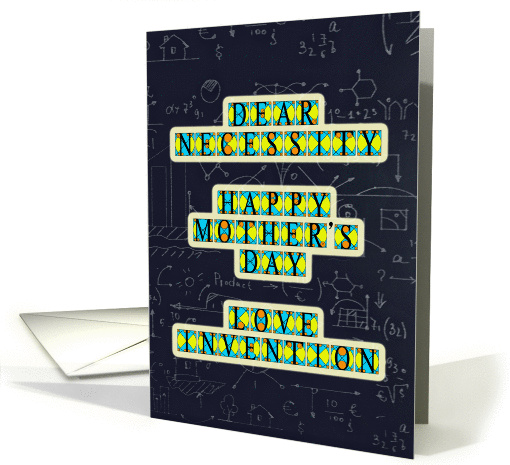 Necessity Mother of Invention Funny Mother's Day card (1327592)