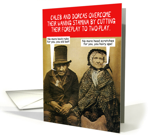 Cut Sex Foreplay To Two-play Old Couple Funny Valentine's Day card