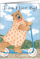 Bear on Scooter Birthday Card