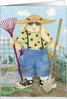 Gardening Rabbit Friendship Card
