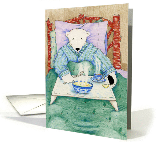 Bear in Bed Get Well card (1234778)