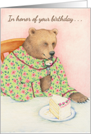 Piece of Cake Bear Birthday Card