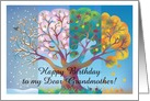 Happy Birthday Grandmother Changes of Seasons in Tree Customize card