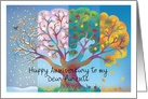 Happy Anniversary To Parents Tree in Four Seasons card