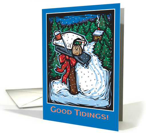 Good Tidings words with mailbox, cabin against ever... (1273378)