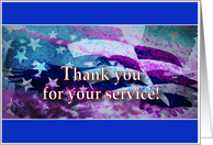 Patriotic American Flag Boots Eagle Abstract Thank You card