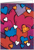 Many Hearts Love and Romance for Wife Valentine’s Day card