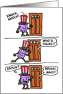 Knock Knock Raisin Cartoon Veterans Day card