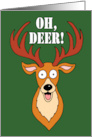 Oh Deer Funny Animal Pun 50th Birthday card