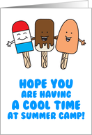 Cool Time At Summer Camp Ice Pop Pun card