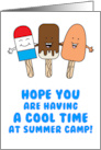 Cool Time At Summer Camp Ice Pop Pun card