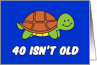 40 Isn’t Old Cute Turtle card