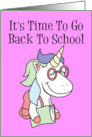 Back To School Unicorn card