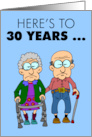 Growing Old Together 30th Wedding Anniversary card