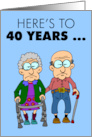 Growing Old Together 40th Wedding Anniversary card