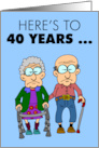 Growing Old Together 40th Wedding Anniversary card