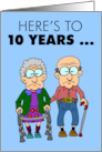 Growing Old Together 10th Wedding Anniversary card