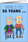 Growing Old Together 25th Wedding Anniversary card