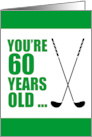 60 Years Old Golfer 60th Birthday card