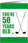 50 Years Old Golfer 50th Birthday card