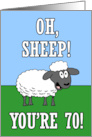 Oh Sheep 70th Birthday Pun card