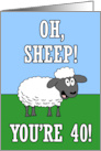 Oh Sheep 40th Birthday Pun card