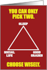 College Pick Two Funny Back To School card