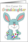 Granddaughter’s First Easter Cartoon Baby Bunny card