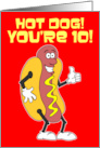 Hot Dog You’re 10 10th Birthday card