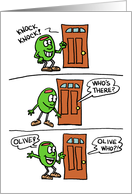 Knock Knock Olive You card