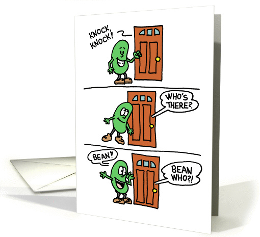 Knock Knock Bean Miss you card (1258128)