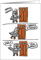 Knock Knock Owl Love You Valentine’s Day card